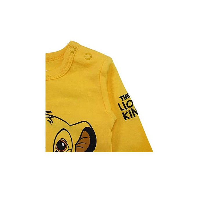 Set două piese, body mânecă lungă și pantaloni lungi, 100% bumbac, multicolor, The Lion King, Disney [4]