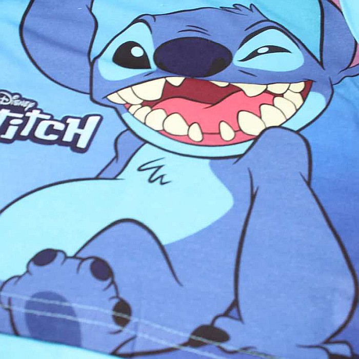 Pijamale copii cu mânecă lungă, 100% bumbac, albastru, Stitch, Disney [2]