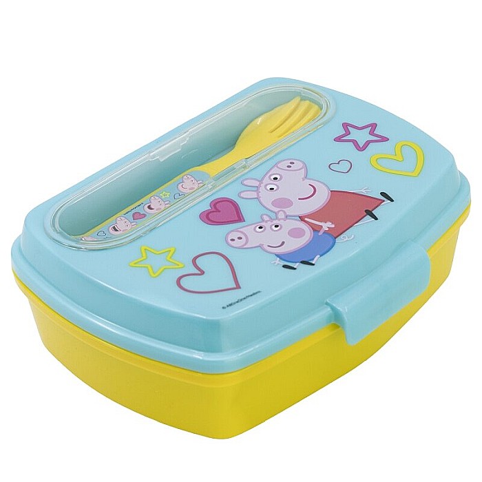 Cutie sandwich cu lingură și furculiță, multicolor, plastic fără BPA, Core, Peppa Pig [4]