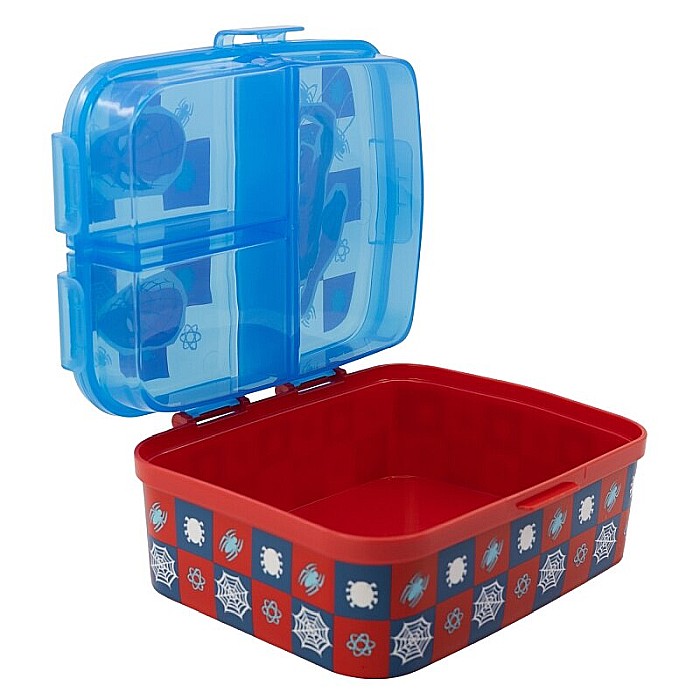 Cutie sandwich, cu patru compartimente, multicolor, fără BPA Arachnid, Spiderman [4]