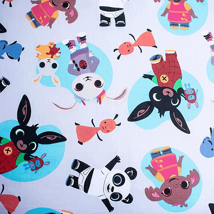 Set lenjerie pat copii, multicolor, 2 piese, 100% bumbac, 140×200 cm, 70×90, Bunny Bing [2]