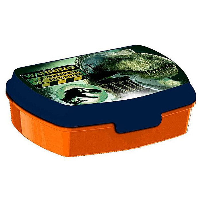 Set cutie sandwich plastic fără BPA și sticlă apă din aluminiu, 400 ml, multicolor, Jurassic World [3]