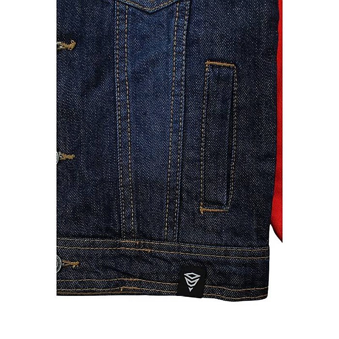 Hanorac copii din denim, roșu, 100% bumbac [4]