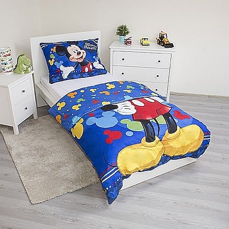 Set lenjerie pat copii multicolor, 2 piese, 140×200 cm, 70×90, Mickey Mouse, Disney, 018392 [2]