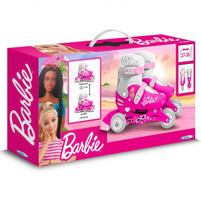 Role reglabile 2 in 1 pentru copii, multicolor, marimea 30-33, Barbie [2]