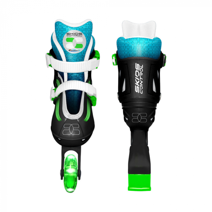 Role reglabile 2 in 1 pentru copii, multicolor, roti cu lumini, marimea 30-33, Skids Control [2]