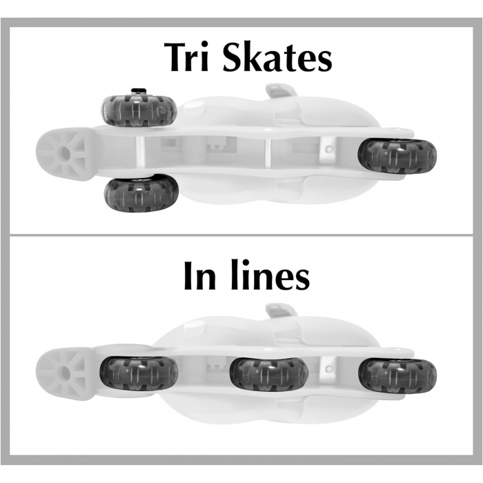 Role reglabile 2 in 1 pentru copii, roz, marimea 27-30, Skids Control [5]