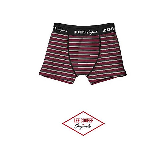 Boxeri bărbați, cu bandă logo, roșu/gri, Lee Cooper Originals [2]