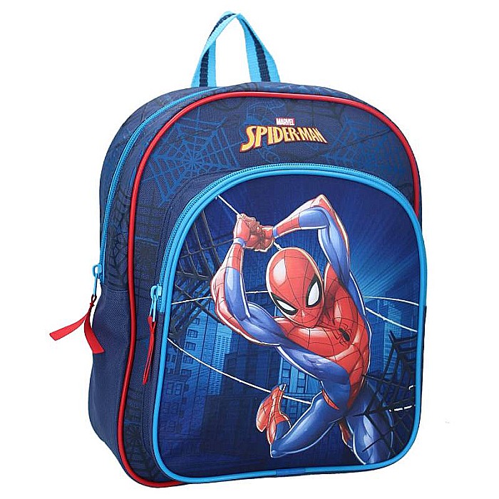 Rucsac albastru cu două compartimente, 30x25x11 cm, Keep on Moving, Spiderman [2]