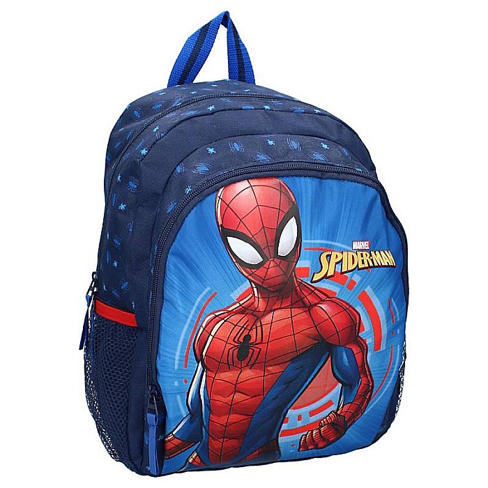 Rucsac albastru cu două compartimente, 35x27x18 cm, Web Attack Spiderman [2]