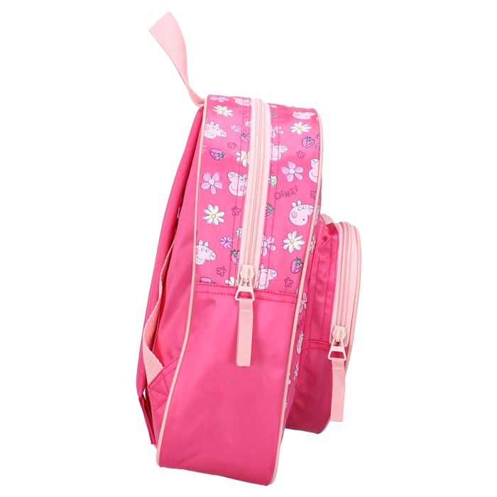 Rucsac cu două compartimente, 35x25x11 cm, bretele ajustabile și întărite, roz, Happy, Peppa Pig [3]