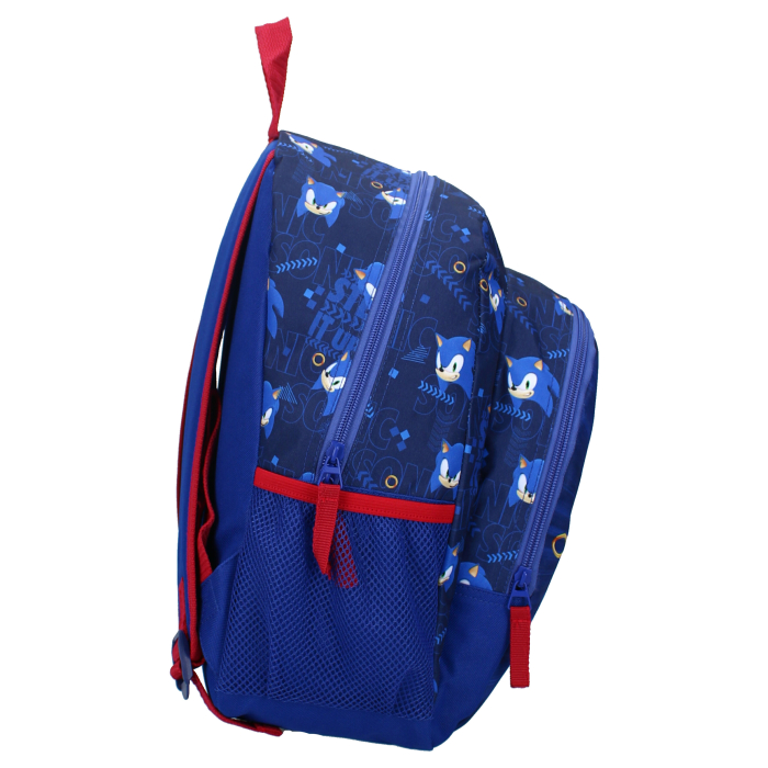 Rucsac cu două compartimente, 35x27x18 cm, bretele ajustabile și întărite, albastru, Happy, Sonic [2]