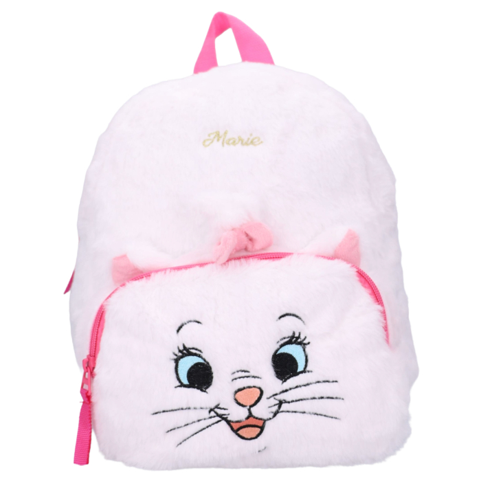 Rucsac din pluș, cu două compartimente, 26x21x11 cm, alb, Happy, Marie, The Aristocats [2]