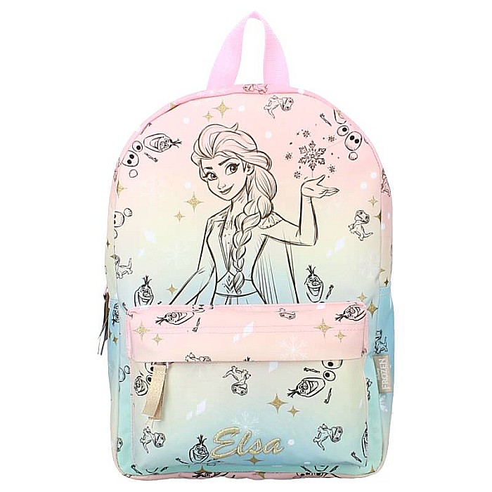 Rucsac multicolor cu două compartimente, 36x25x12 cm, Pastel Power, Frozen, Disney [2]