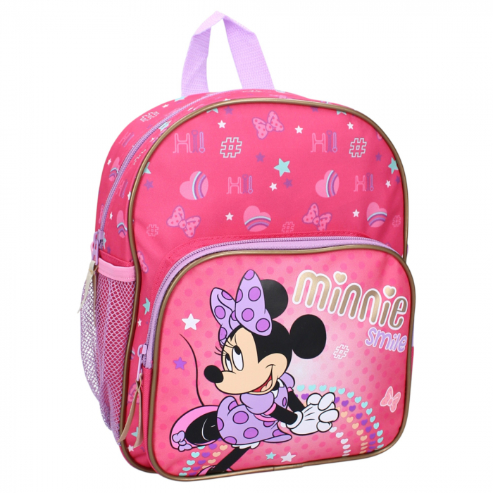 Rucsac pentru copii, 29x23x10 cm, cu doua compartimente, bretele intarite si ajustabile, multicolor, I Like Smiles, Minnie Mouse [1]