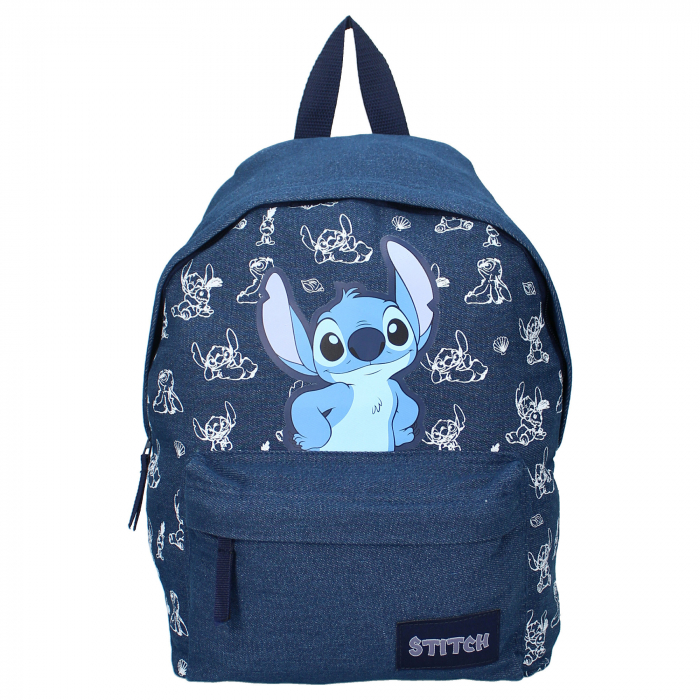 Rucsac pentru copii, 37x25,7x12 cm, bretele intarite si ajustabile, multicolor, Denim Revival, Stitch [2]