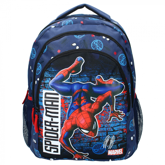 Rucsac pentru copii, 44x33x24 cm, cu trei compartimente, bretele intarite si ajustabile, multicolor, Beyond Amazing, Spiderman [2]