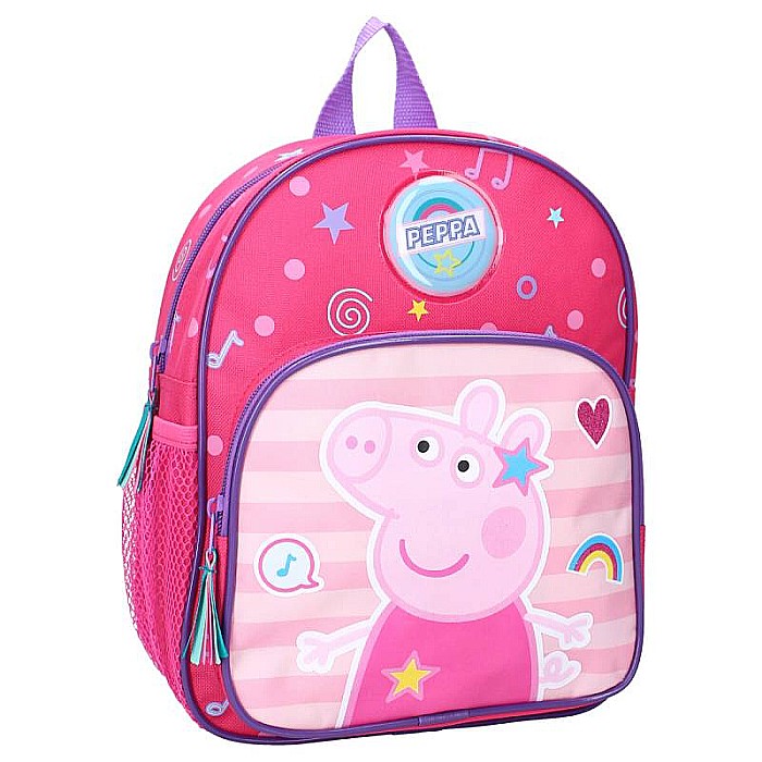 Rucsac multicolor cu 2 compartimente, 29x23x9 cm, Music and Dance, Peppa Pig [2]