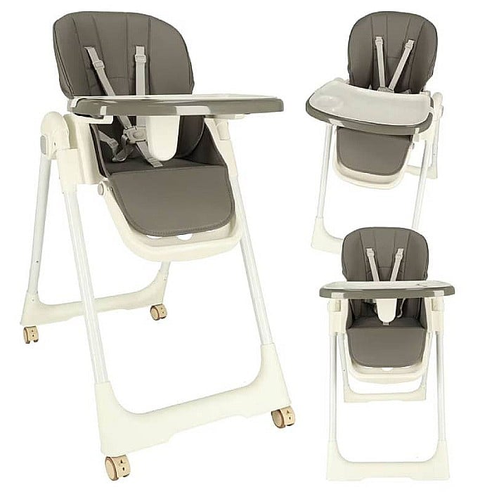 Scaun de masă copii, 3 în 1, Roți și sistem antiderapant, Homio Being More, Vărsta 6-36 luni, Pliabil, Suport picioare, Înălțime ajustabilă, Tăviță reglabilă și detașabilă, Centura de siguranță cu pri [11]