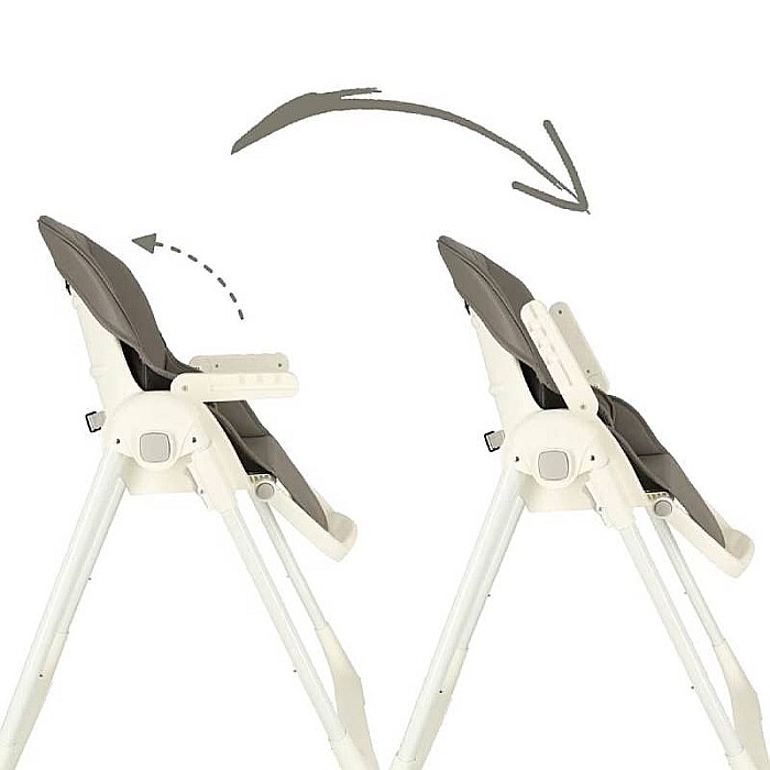 Scaun de masă copii, 3 în 1, Roți și sistem antiderapant, Homio Being More, Vărsta 6-36 luni, Pliabil, Suport picioare, Înălțime ajustabilă, Tăviță reglabilă și detașabilă, Centura de siguranță cu pri [10]