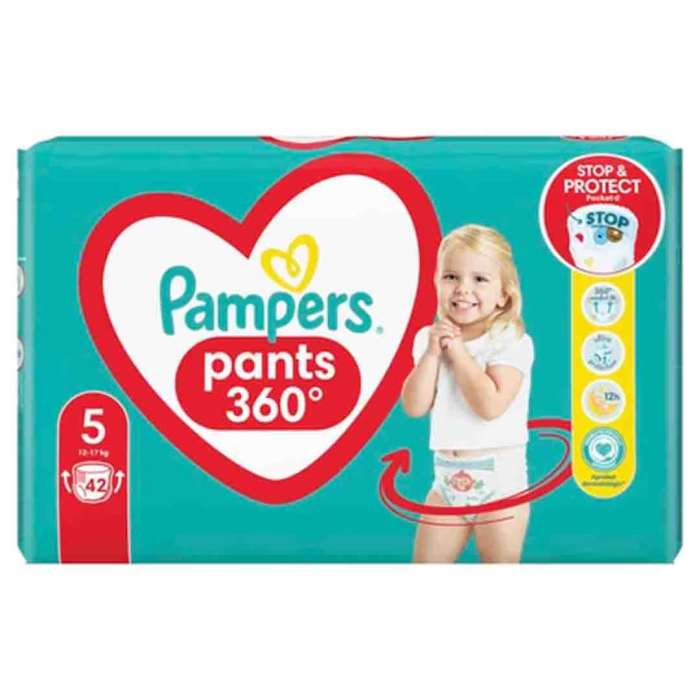 Scutece chiloțel Pampers Maxi Pack Pants, numărul 5, 12-17 kg, 42 buc [2]