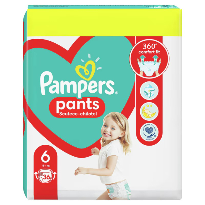 Scutece chiloțel Pampers Maxi Pack Pants, numărul 6, 14-19 kg, 36 buc [1]