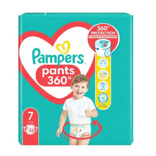 Scutece chiloțel Pampers Maxi Pack Pants, numărul 7, 17+ kg, 32 buc [2]