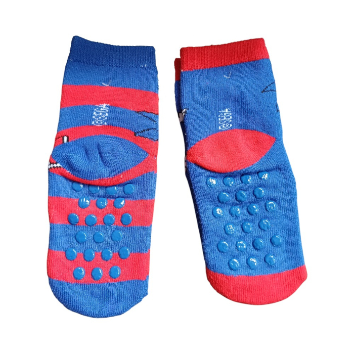 Set 2 perechi șosete ABS, talpă antiderapantă, multicolor, Happy, Sonic [2]