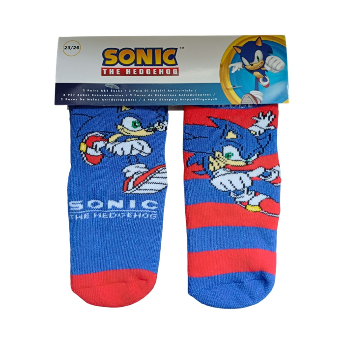 Set 2 perechi șosete ABS, talpă antiderapantă și 3 perechi chiloți băieți, 100% bumbac, multicolor, Happy, Sonic [2]