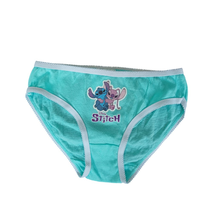 Set 2 perechi șosete ABS, talpă antiderapantă și 3 perechi chiloți fete, 100% bumbac, roz, Happy, Stitch [8]
