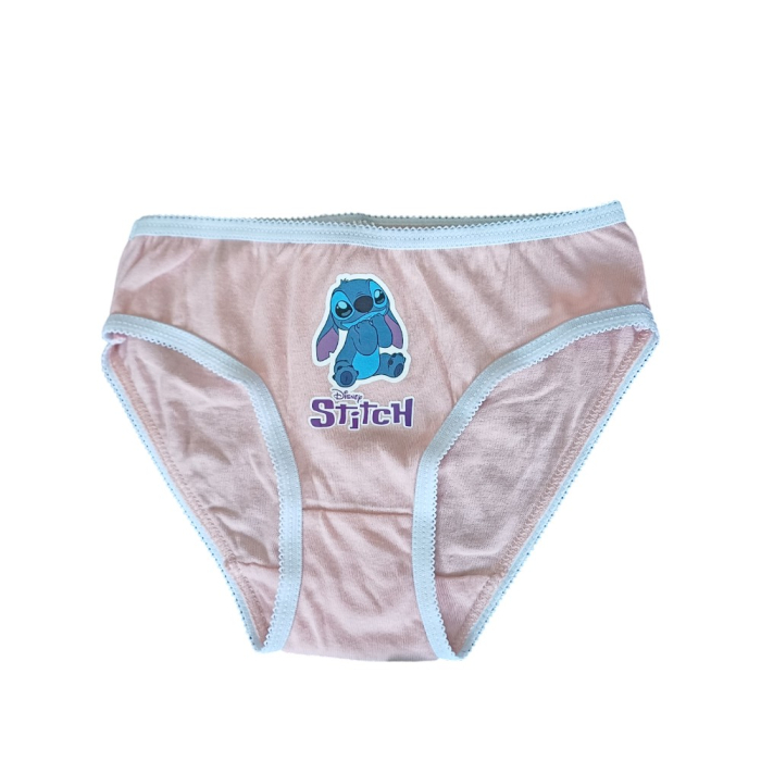 Set 2 perechi șosete ABS, talpă antiderapantă și 3 perechi chiloți fete, 100% bumbac, roz, Happy, Stitch [6]