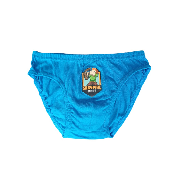 Set 3 perechi chiloți băieți, multicolor, 100% bumbac, Happy, Minecraft [5]