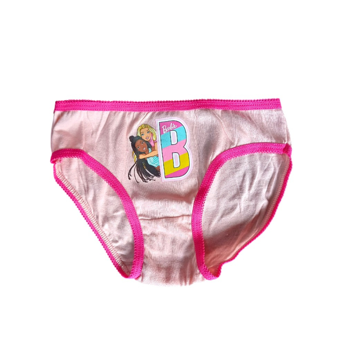 Set 3 perechi chiloți fete, multicolor, 100% bumbac, Happy, Barbie [6]
