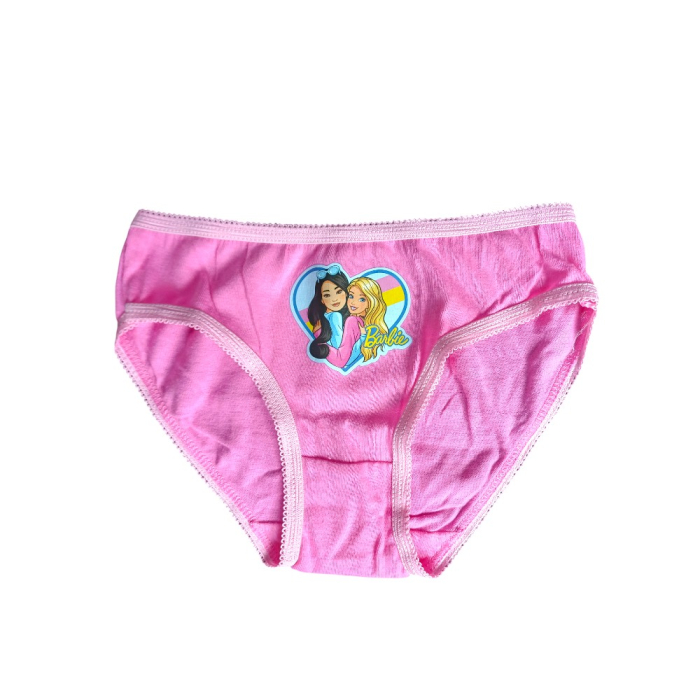 Set 3 perechi chiloți fete, multicolor, 100% bumbac, Happy, Barbie [4]