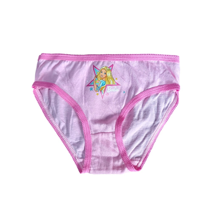 Set 3 perechi chiloți fete, multicolor, 100% bumbac, Happy, Barbie [2]