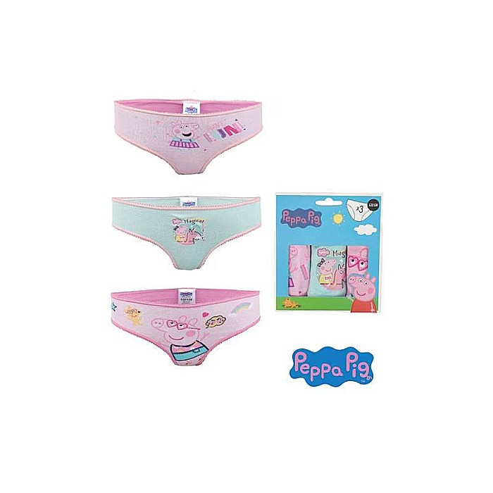 Set 3 chiloți pentru fete, 100 % bumbac, multicolor, 9 Peppa Pig, pp037 [2]
