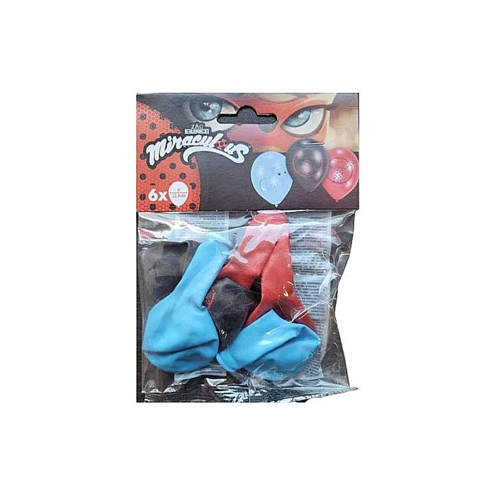 Set 6 baloane latex Miraculous/Lady Bug 23 cm [5]