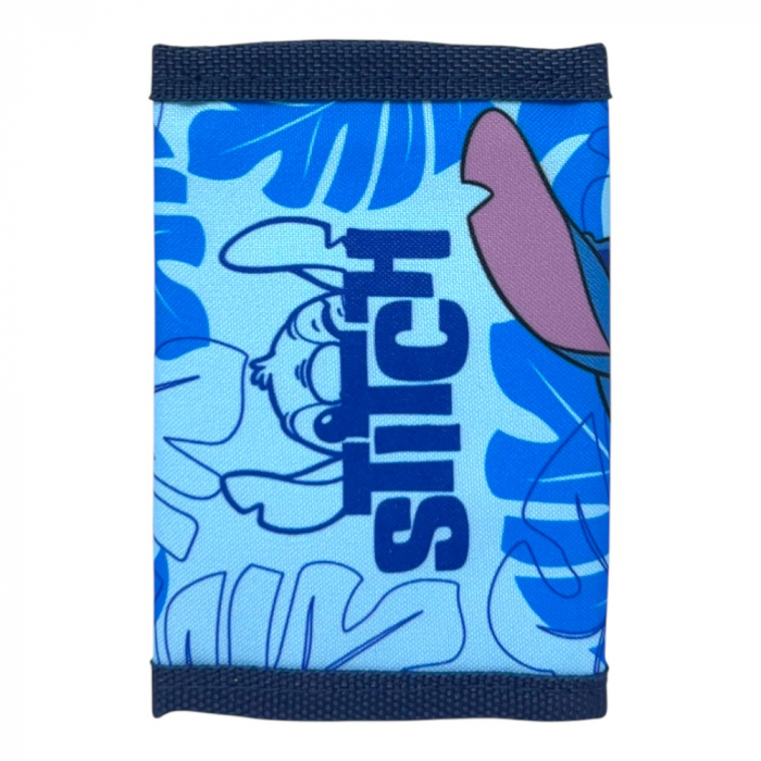 Set ghiozdan, 26x22x10 cm, sac sport si portofel, albastru, Stitch [7]