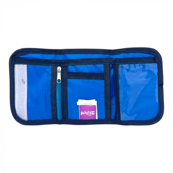 Set ghiozdan, 26x22x10 cm, sac sport si portofel, albastru, Stitch [9]