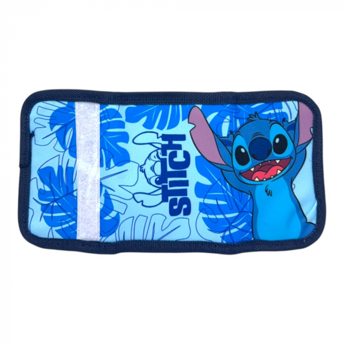 Set ghiozdan, 26x22x10 cm, sac sport si portofel, albastru, Stitch [8]