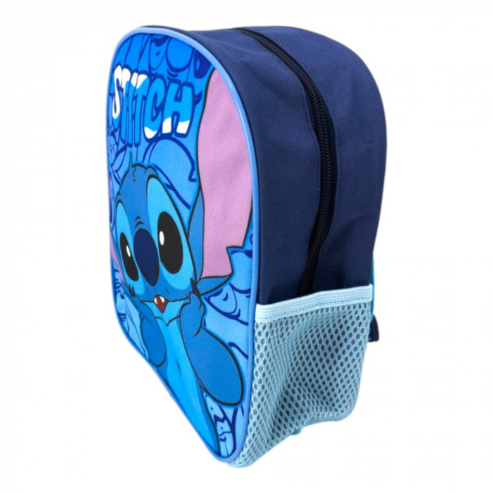 Set ghiozdan, 26x22x10 cm, sac sport si portofel, albastru, Stitch [3]