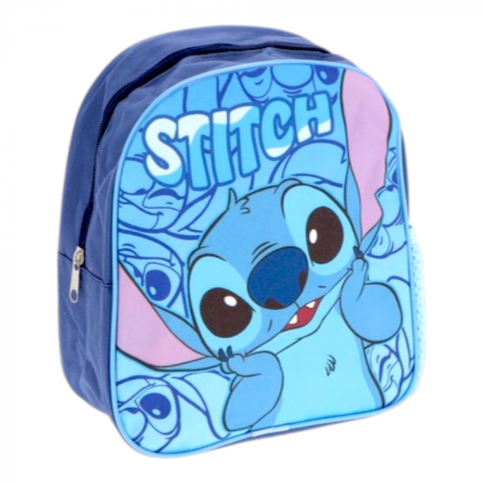 Set ghiozdan, 26x22x10 cm, sac sport si portofel, albastru, Stitch [2]