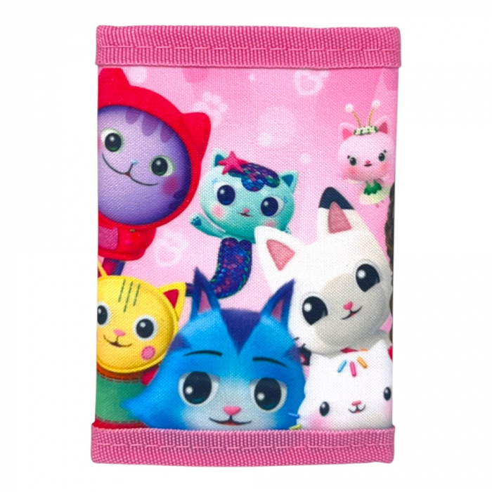Set ghiozdan, 26x22x10 cm, sac sport si portofel, multicolor, Gabby's Dollhouse [7]