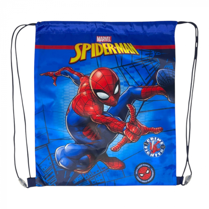 Set ghiozdan, 26x22x10 cm, sac sport si portofel, multicolor, Spiderman [7]