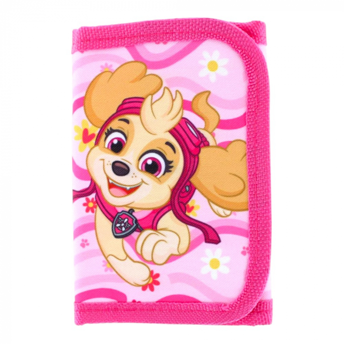 Set ghiozdan, 26x22x10 cm, sac sport si portofel, roz, Paw Patrol [7]