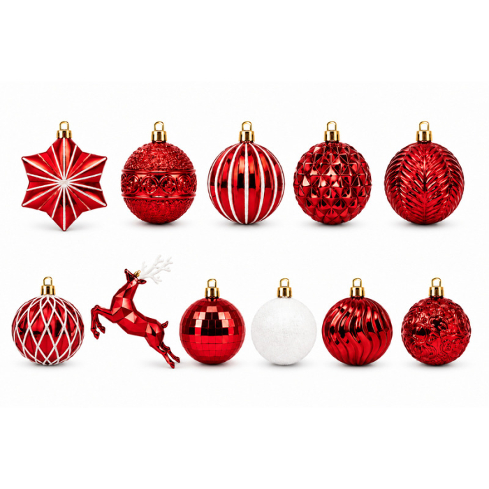 Set ornamente de Crăciun 48 bucăți [3]