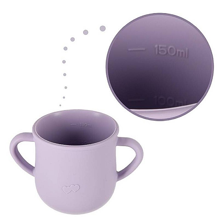 Set hrănire bebeluși și copii din silicon, 9 piese, Pink Homio, bavetă, farfurie compartimentată, bol cu ventuză, pahar cu capac, tacâmuri, ideal pentru diversificare, fără alergeni [10]