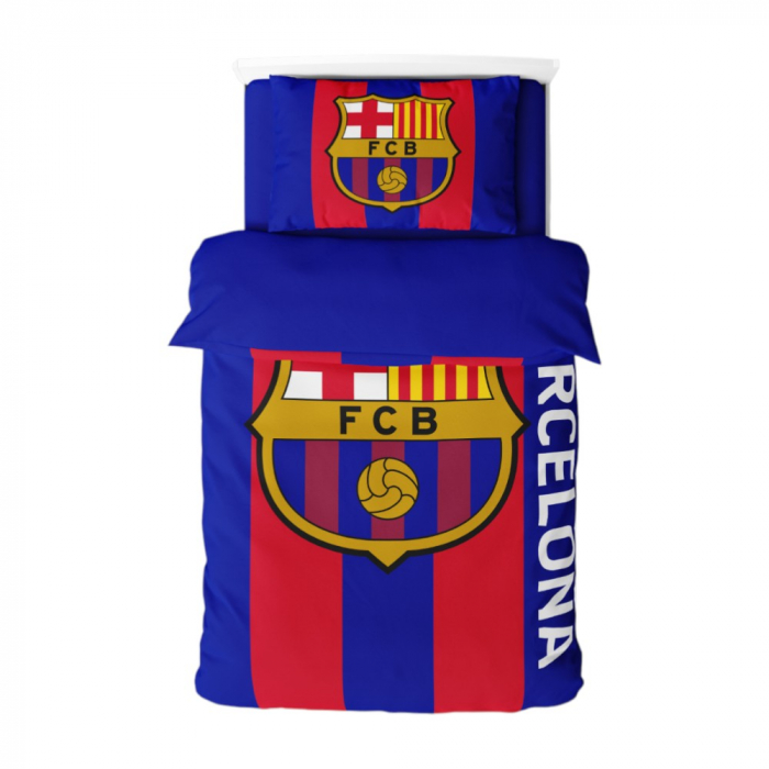 Set lenjerie de pat 2 piese, 135x200 cm, 75x50 cm, multicolor, FC Barcelona [2]