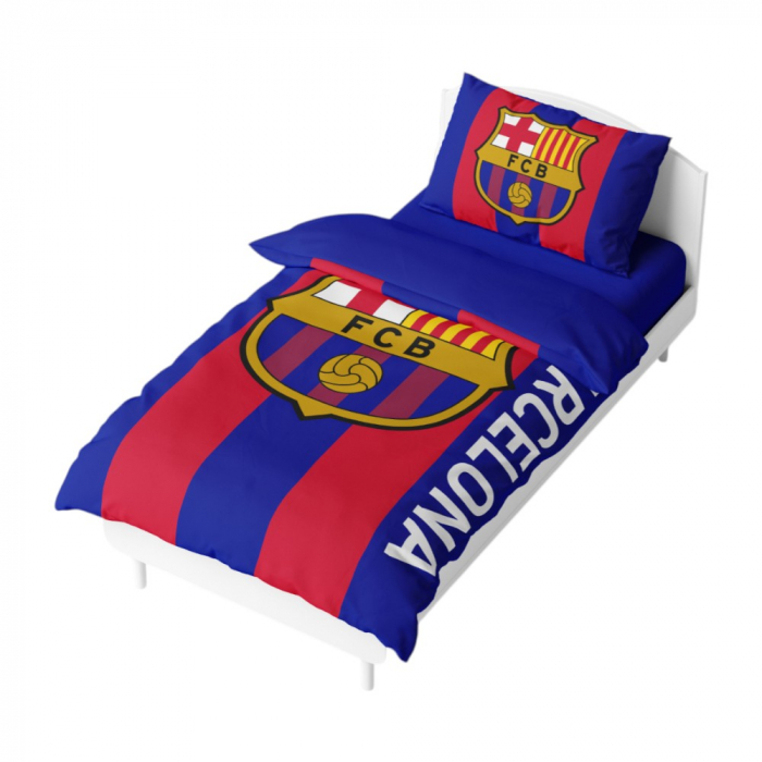 Set lenjerie de pat 2 piese, 135x200 cm, 75x50 cm, multicolor, FC Barcelona [1]