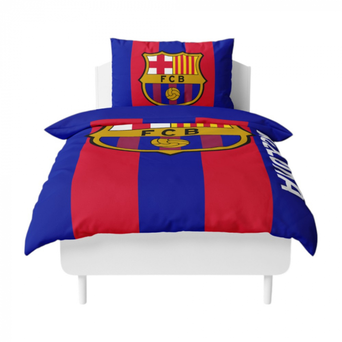 Set lenjerie de pat 2 piese, 135x200 cm, 75x50 cm, multicolor, FC Barcelona [3]